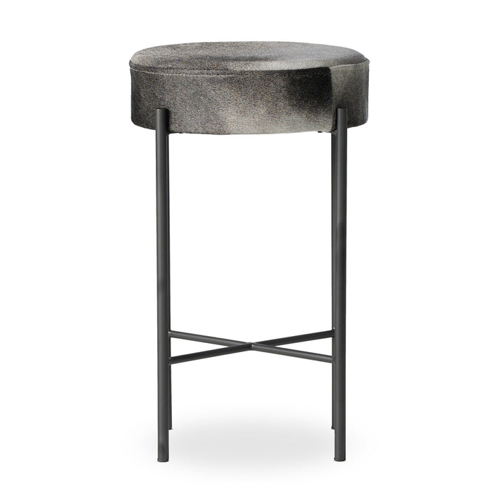 Nocona Counter Stool - Black & White Speckled Hide