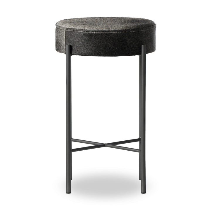 Nocona Counter Stool - Black & White Speckled Hide