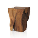Teak Square Stool - Aged Natural Teak