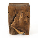 Teak Square Stool - Aged Natural Teak