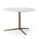 Helen Round Bistro Table - Polished White Marble
