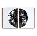 Global Disco Diptych, Black by Jess Engle - Walnut 2.5