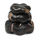 Petrified Wood Organic Sculpture, Set Of 3 - Dark Petrified Wood