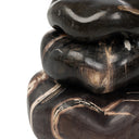 Petrified Wood Organic Sculpture, Set Of 3 - Dark Petrified Wood