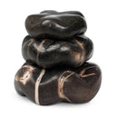 Petrified Wood Organic Sculpture, Set Of 3 - Dark Petrified Wood