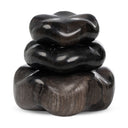 Petrified Wood Organic Sculpture, Set Of 3 - Dark Petrified Wood