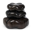 Petrified Wood Organic Sculpture, Set Of 3 - Dark Petrified Wood