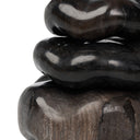 Petrified Wood Organic Sculpture, Set Of 3 - Dark Petrified Wood
