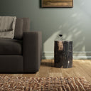 Kos End Table - Dark Petrified Wood