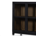 Millie Small Cabinet - Drifted Matte Black Veneer