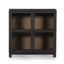Millie Small Cabinet - Drifted Matte Black Veneer