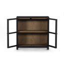 Millie Small Cabinet - Drifted Matte Black Veneer