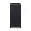 Millie Small Cabinet - Drifted Matte Black Veneer