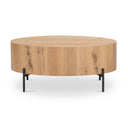 Eaton Drum Coffee Table - Light Oak Resin