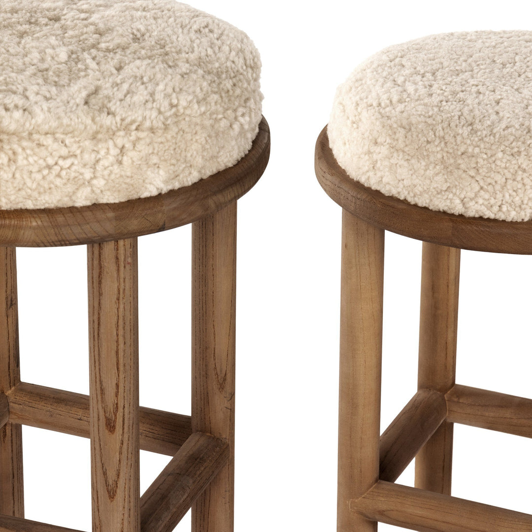 Saldino Counter Stool - Beige Shearling