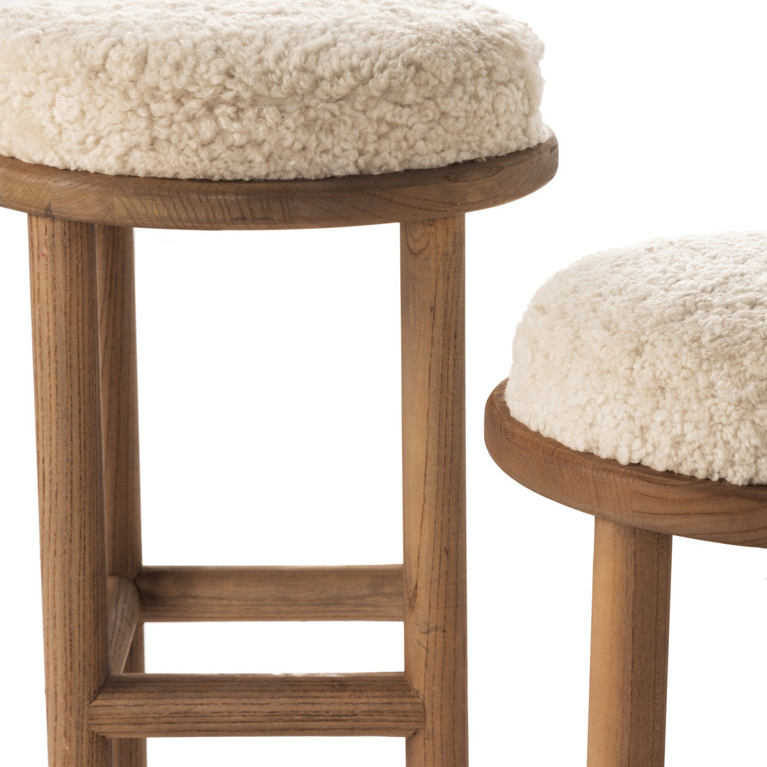 Saldino Counter Stool - Beige Shearling