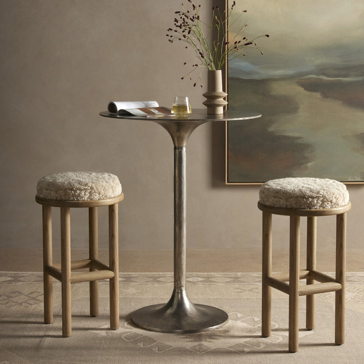 Saldino Counter Stool - Beige Shearling