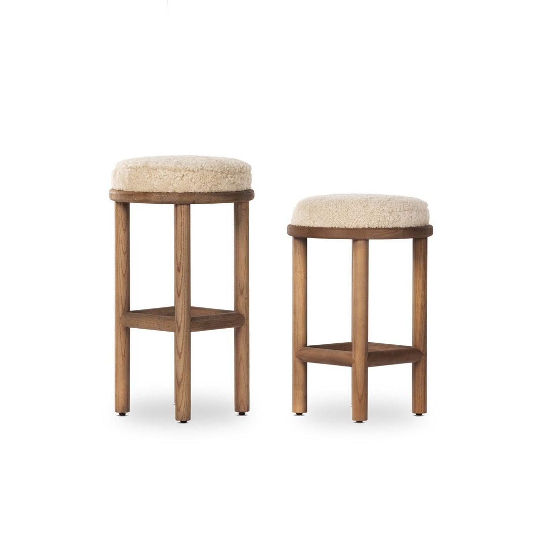 Saldino Counter Stool - Beige Shearling