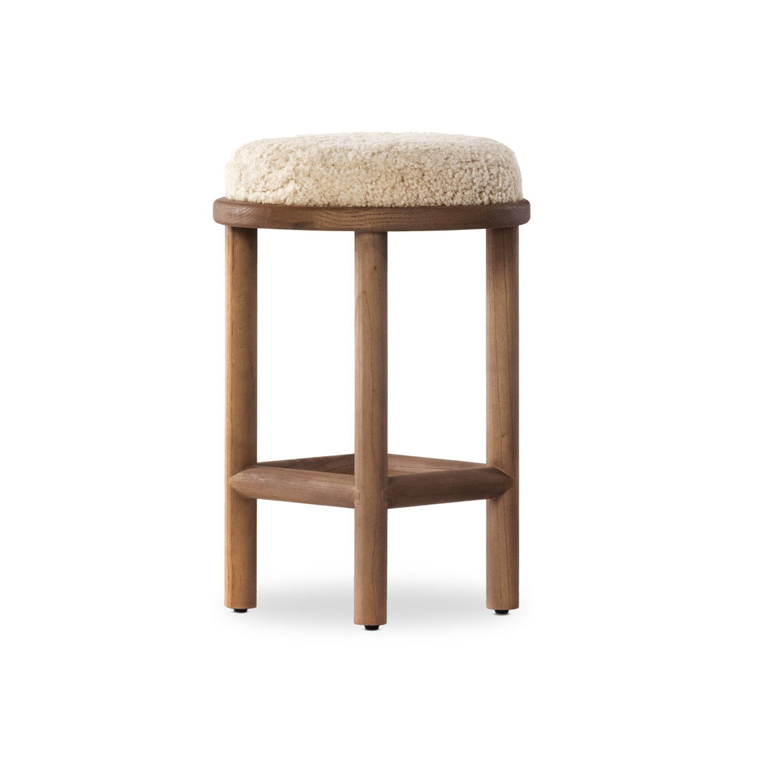 Saldino Counter Stool - Beige Shearling