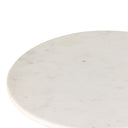 Neda End Table - Polished White Marble