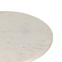 Neda End Table - Polished White Marble