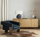 Busaba Table Lamp - Textured Matte Black Porcelain Ceramic