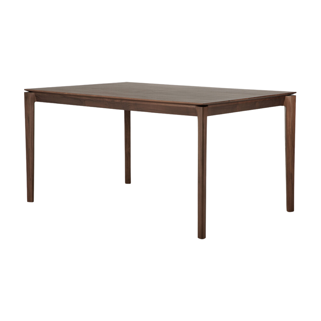 Bok Dining Table - Varnished Teak - Brown