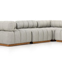 Roma Outdoor 5-Piece Sectional - Faye Ash