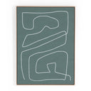 Line Abstract Set by Dan Hobday - Natural Maple Floater