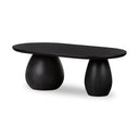 Merla Wood Coffee Table - Black Wash Ash Veneer