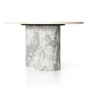 Oranda Dining Table - Polished White Marble w/ Sealant