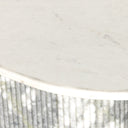 Oranda Dining Table - Polished White Marble w/ Sealant