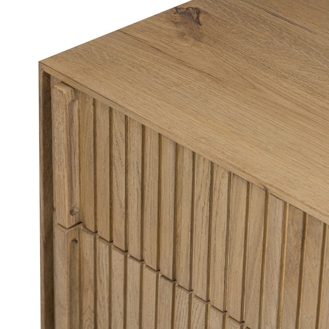 Leo Nightstand - Rustic Light Natural Oak Veneer