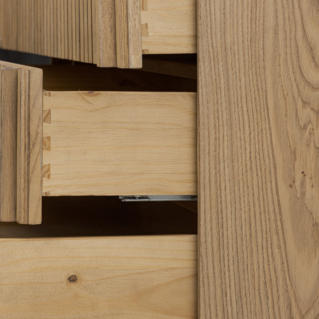 Leo Nightstand - Rustic Light Natural Oak Veneer