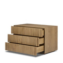 Leo Nightstand - Rustic Light Natural Oak Veneer