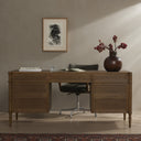 Toulouse Executive Desk - Toasted Oak Veneer