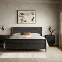 Toulouse Bed - Distressed Black | King