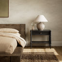 Toulouse Nightstand - Distressed Black Oak