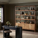 Reza Wide Bookcase - Toasted Acacia