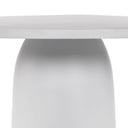 Basil Outdoor Dining Table 42" - Matte White Cast Aluminum