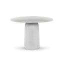 Basil Outdoor Dining Table 42" - Matte White Cast Aluminum