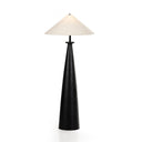 Innes Tapered Shade Floor Lamp - Matte Black Cast Aluminum