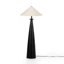 Innes Tapered Shade Floor Lamp - Matte Black Cast Aluminum