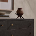 Fiona 6 Drawer Dresser - Black Raffia