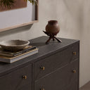 Fiona 6 Drawer Dresser - Black Raffia