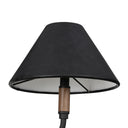Cullen Linear Double Pendant - Black Leather