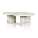 Oranda Coffee Table - Polished White Marble w/ Sealant