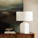 Koa Table Lamp - Adobe Textured Concrete