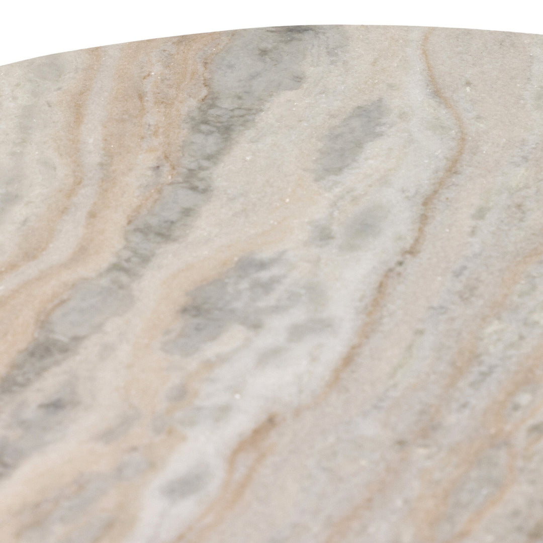 Corbett End Table - Creamy Taupe Marble