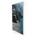 Beach In Positano by Slim Aarons - White Maple Floater